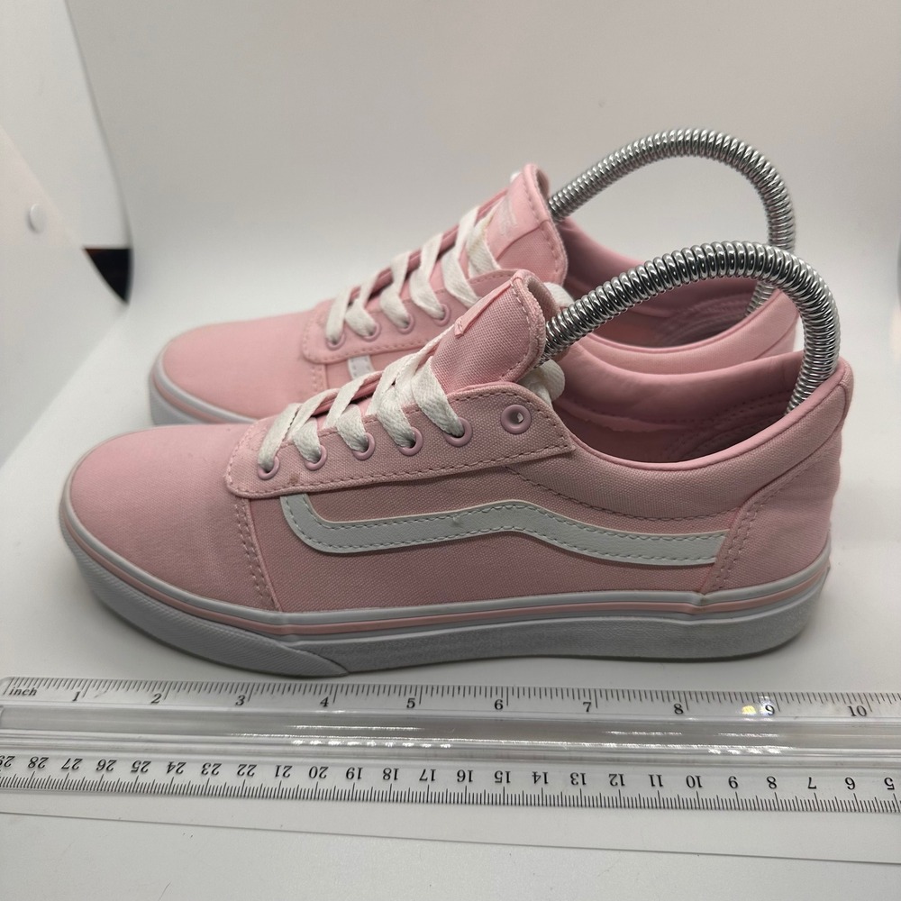 Vans Ward Low Top Canvas Skate Shoes Pink White Women's Size 5 Missy Lightweight - Picture 12 of 12